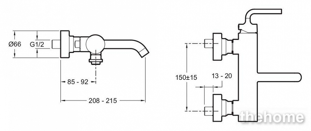 Смеситель Jacob Delafon Purist E14589-4A-CP ванны с душем - 3