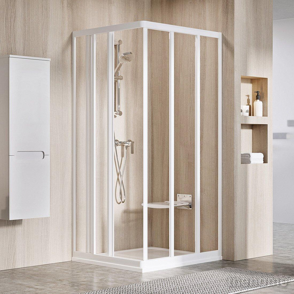 Душевой уголок Ravak SUPERNOVA ASRV3-75 белый+ прозрачное стекло - TheHome