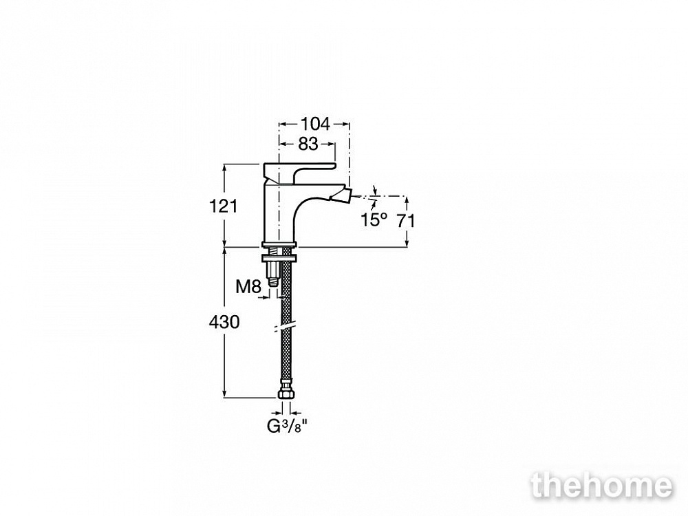 Смеситель Roca L20 5A6B09C00 для биде, хром - 2