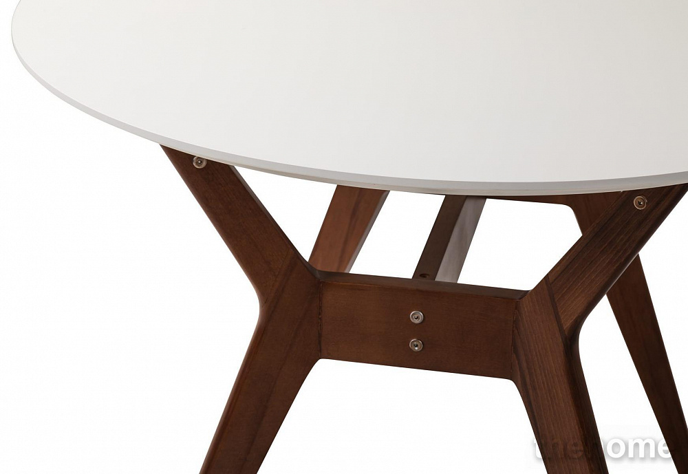 Стол R-Home Нарвик д.960 Белый Темный орех - 5