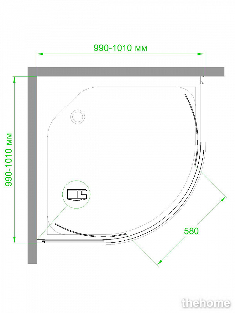 Душевой уголок Royal Bath HKD-T 100х100х185 прозрачное - 2