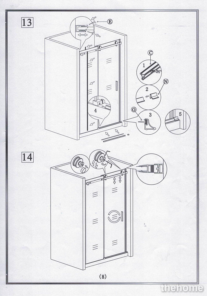 Душевая перегородка GOOD DOOR Galaxy SP-90-C-B - 8