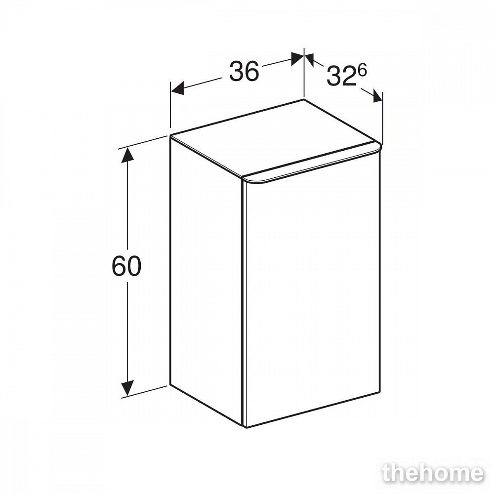 Подвесной шкаф Geberit Smyle Square 500.359.00.1 белый - 6