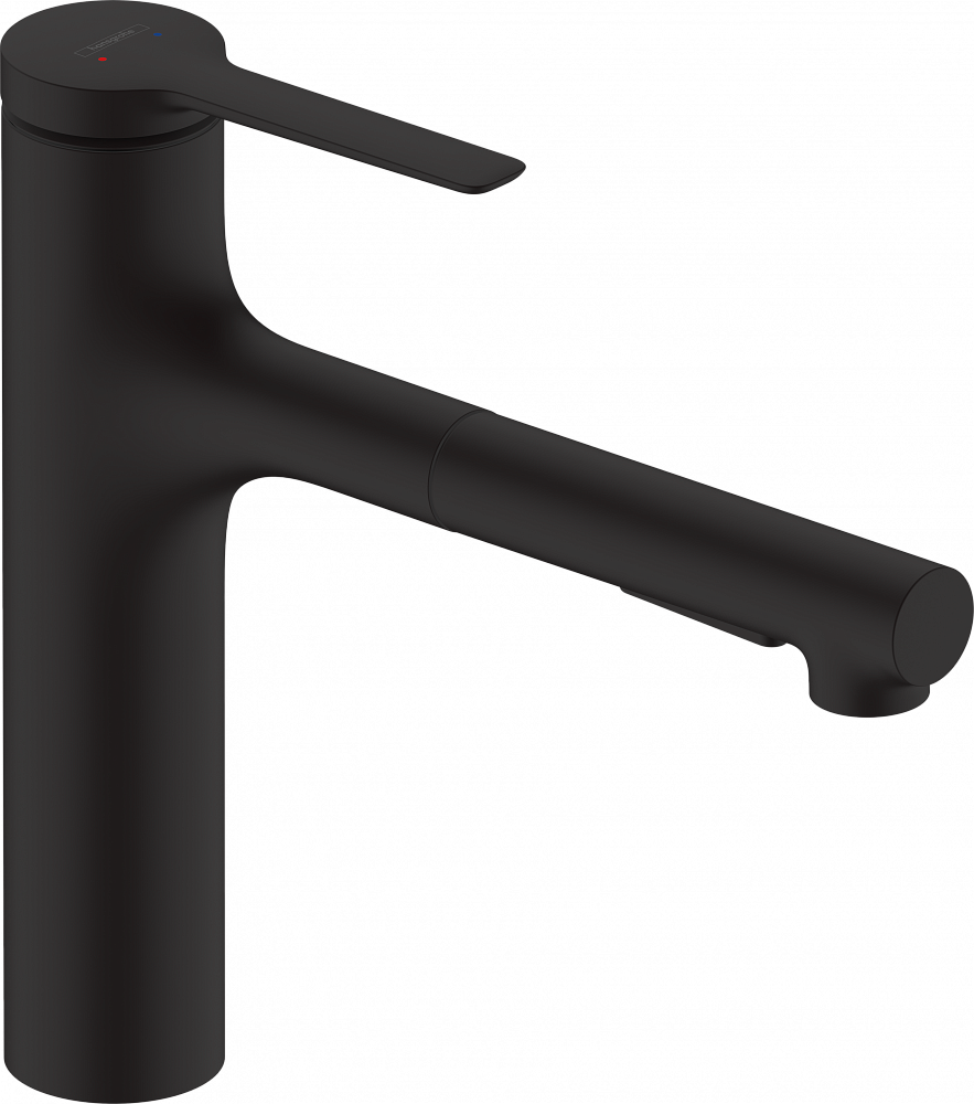Смеситель Hansgrohe Zesis M33 74801670 для кухонной мойки, матовый черный - TheHome