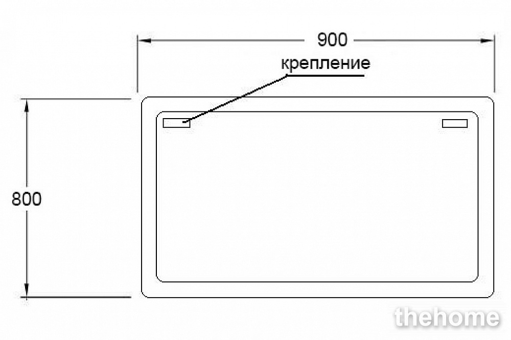 Зеркало Sanvit Армония 90 LED" с подсветкой, zarm090 - 2