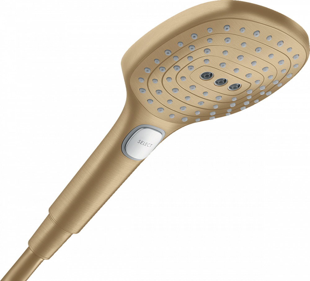 Ручной душ Hansgrohe Raindance Select E 120 Air 3jet 26520140, шлифованная бронза - TheHome