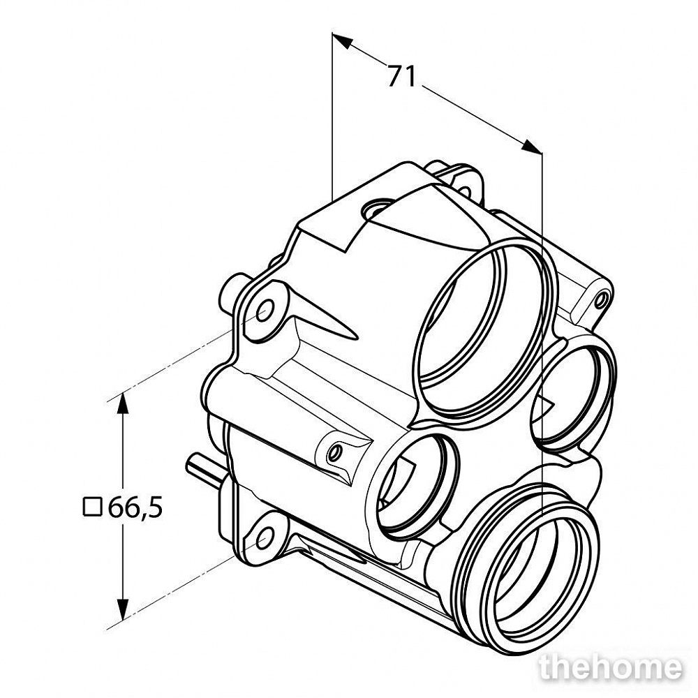 Адаптер Kludi 7400100-00 для обратного подключения воды Kludi Flexx Boxx 88011 с термостатом - 2
