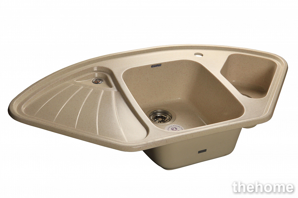 Кухонная мойка GranFest Corner GF-C1040E 430133 бежевая - TheHome