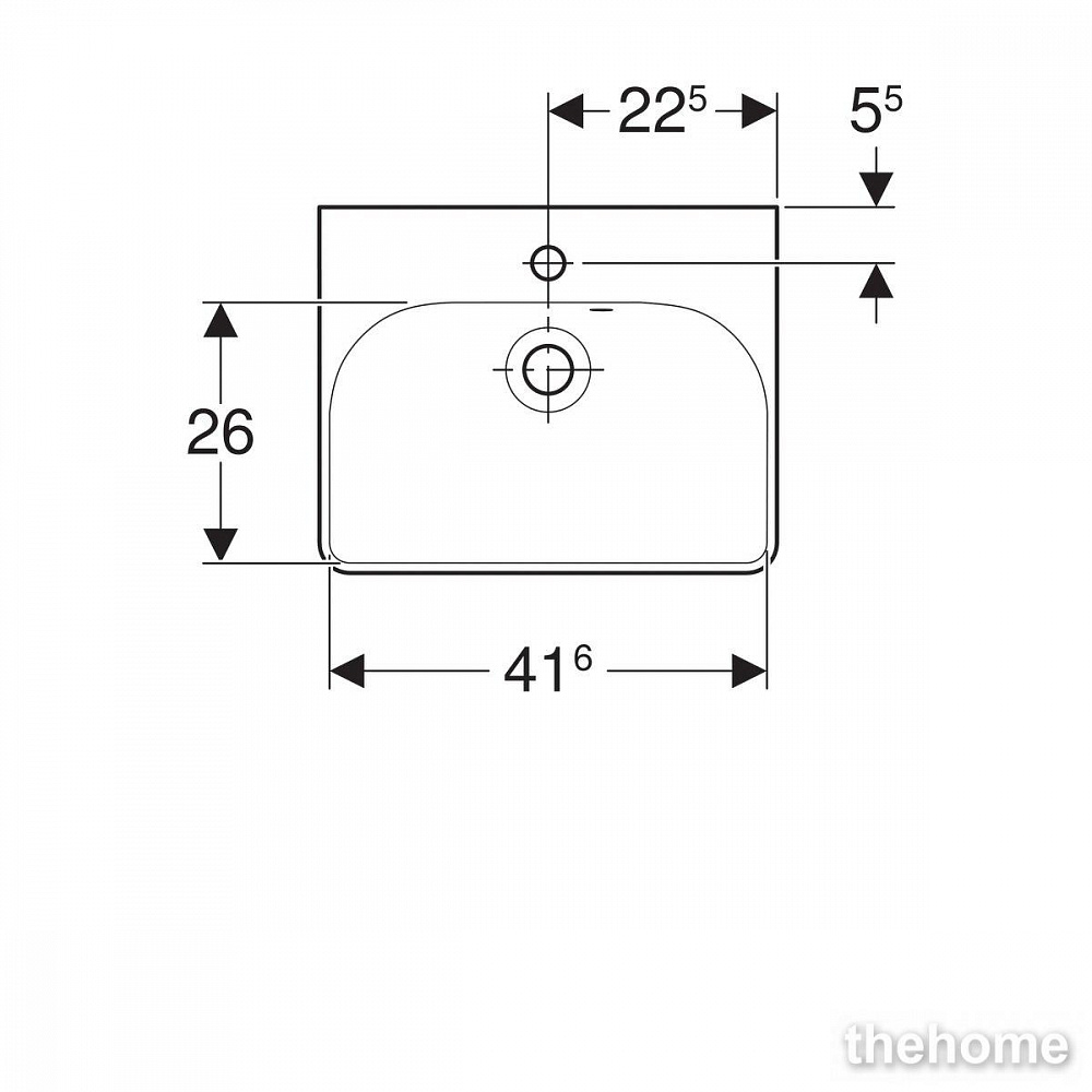 Раковина Geberit Smyle Square 45см 500.222.01.1 белая - 7
