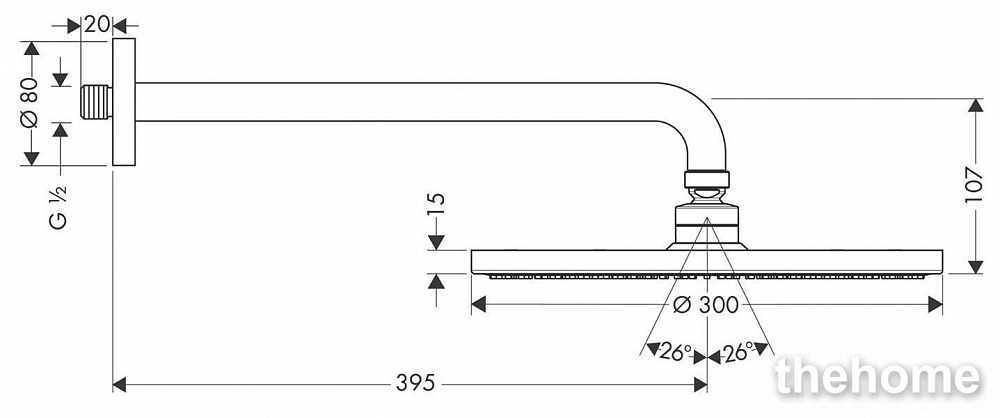 Верхний душ Hansgrohe Raindance S 300 AIR 27493000 - 2