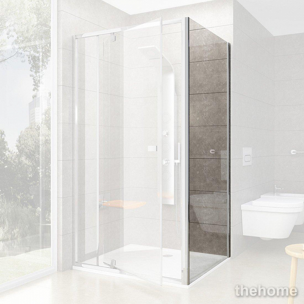 Душевая перегородка Ravak PIVOT PPS-90 блестящая+ прозрачное стекло - TheHome