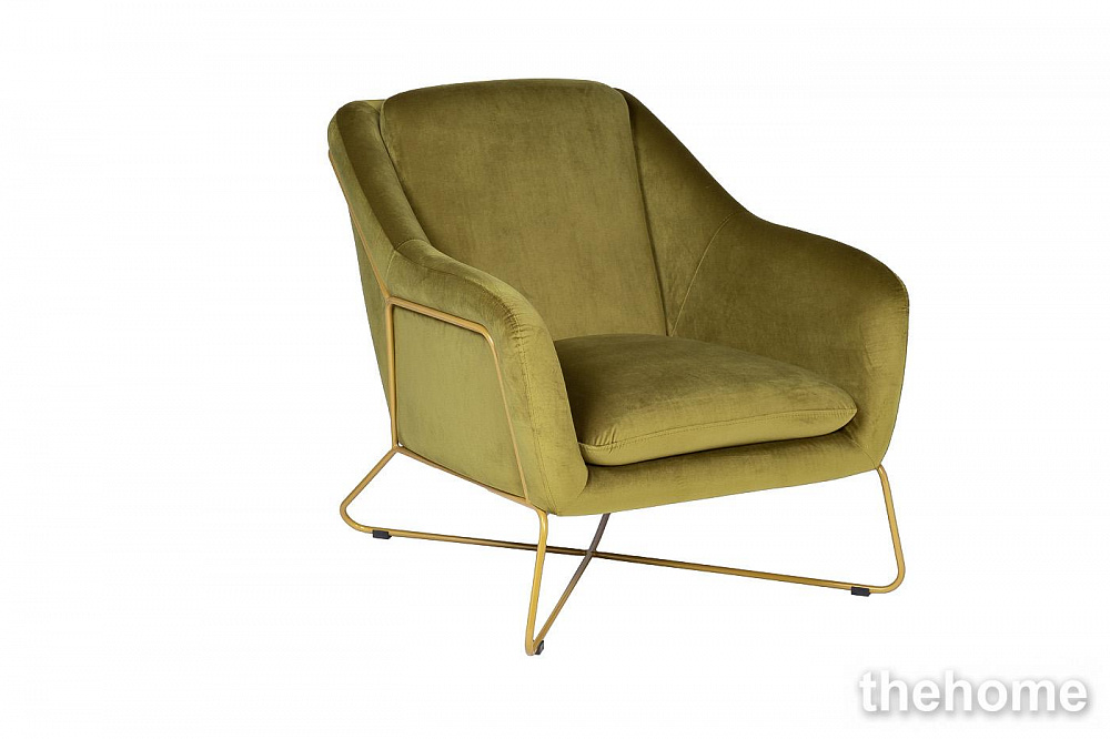 101MR-AR2976KRES-OLIV/ZOL Кресло велюр оливковый, опоры золото 80*87*75см Garda Decor - 2