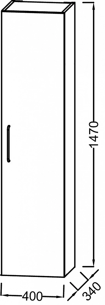 Шкаф-пенал Jacob Delafon Odeon Rive Gauche EB2570D-R5-E52 дуб табак, ручки хром - 2