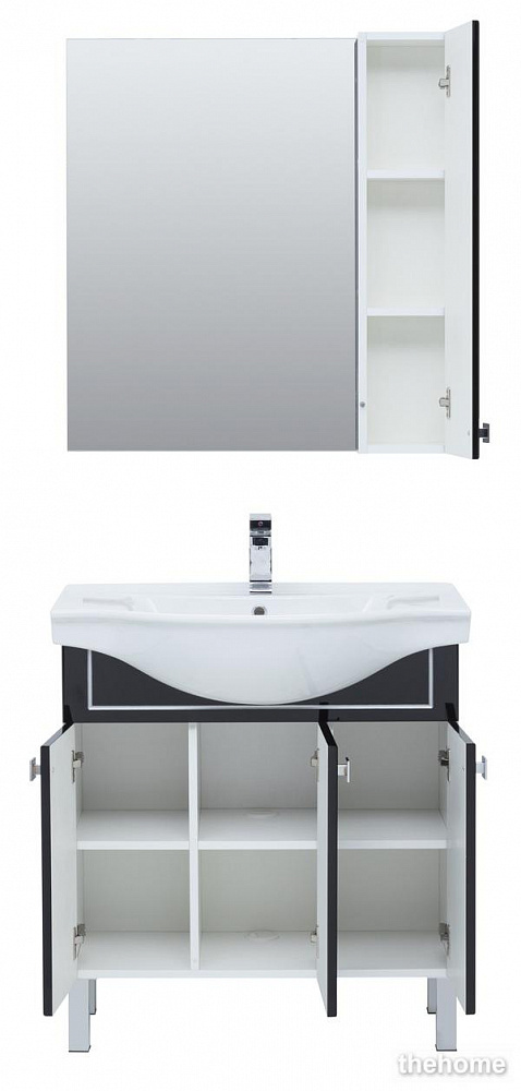 Зеркало-шкаф Aquanet Эрвин 80 00260308 черный - 5