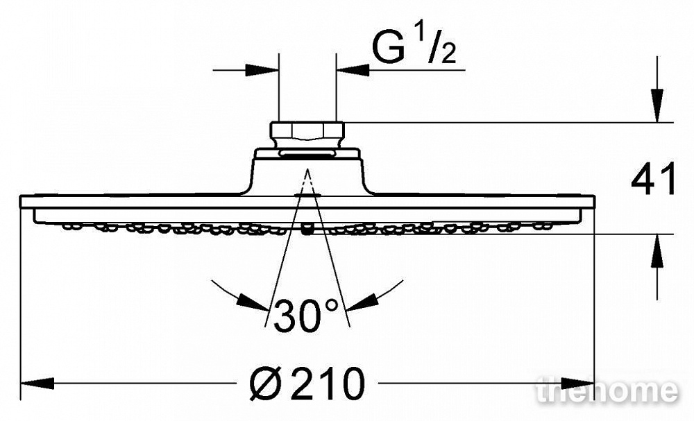 Верхний душ Grohe Rainshower Cosmopolitan 210 2836800E - 7