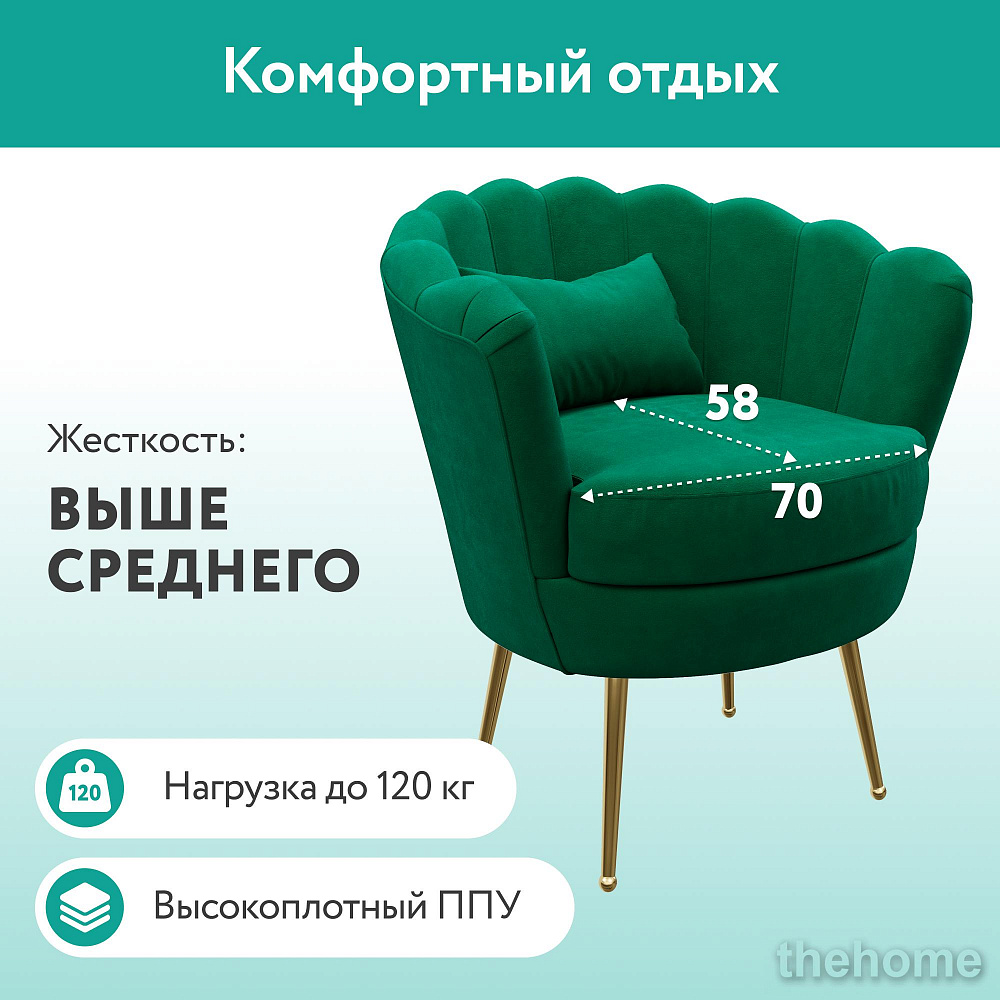 Кресло DeeOne Одри AAA41393004 зеленый - 6