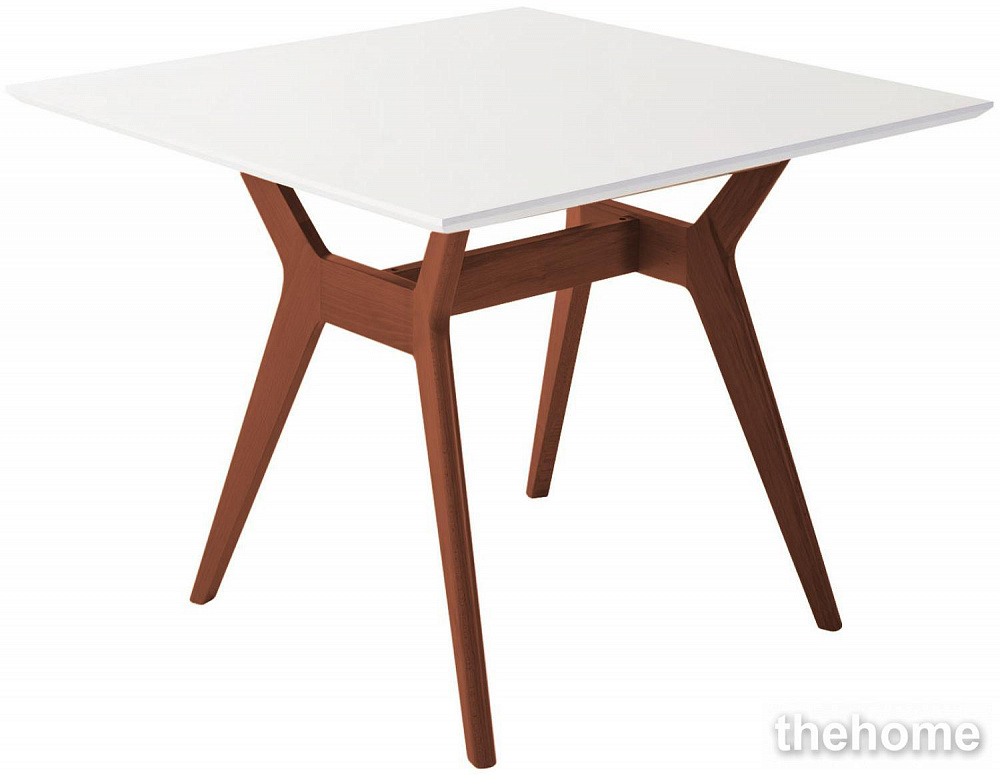 Стол R-Home Нарвик 960*960 Белый Темный орех - TheHome