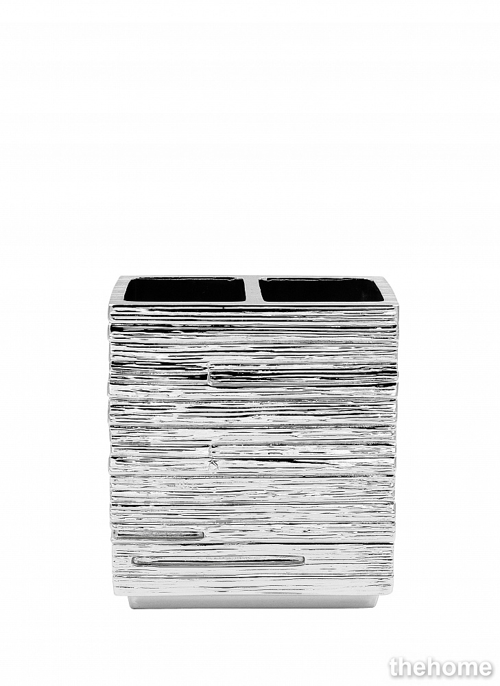 Стакан для зубных щеток Ridder Brick Silver 22150227, серебряный - TheHome