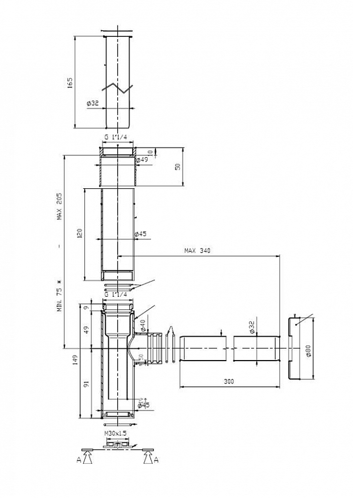 Сифон для раковины Roca Totem 506403110, хром - 2