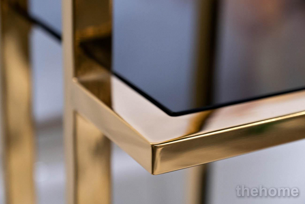 46AS-SH1537-GOLD Стеллаж золотистый/темн.ст. 100*40*180см Garda Decor - 3