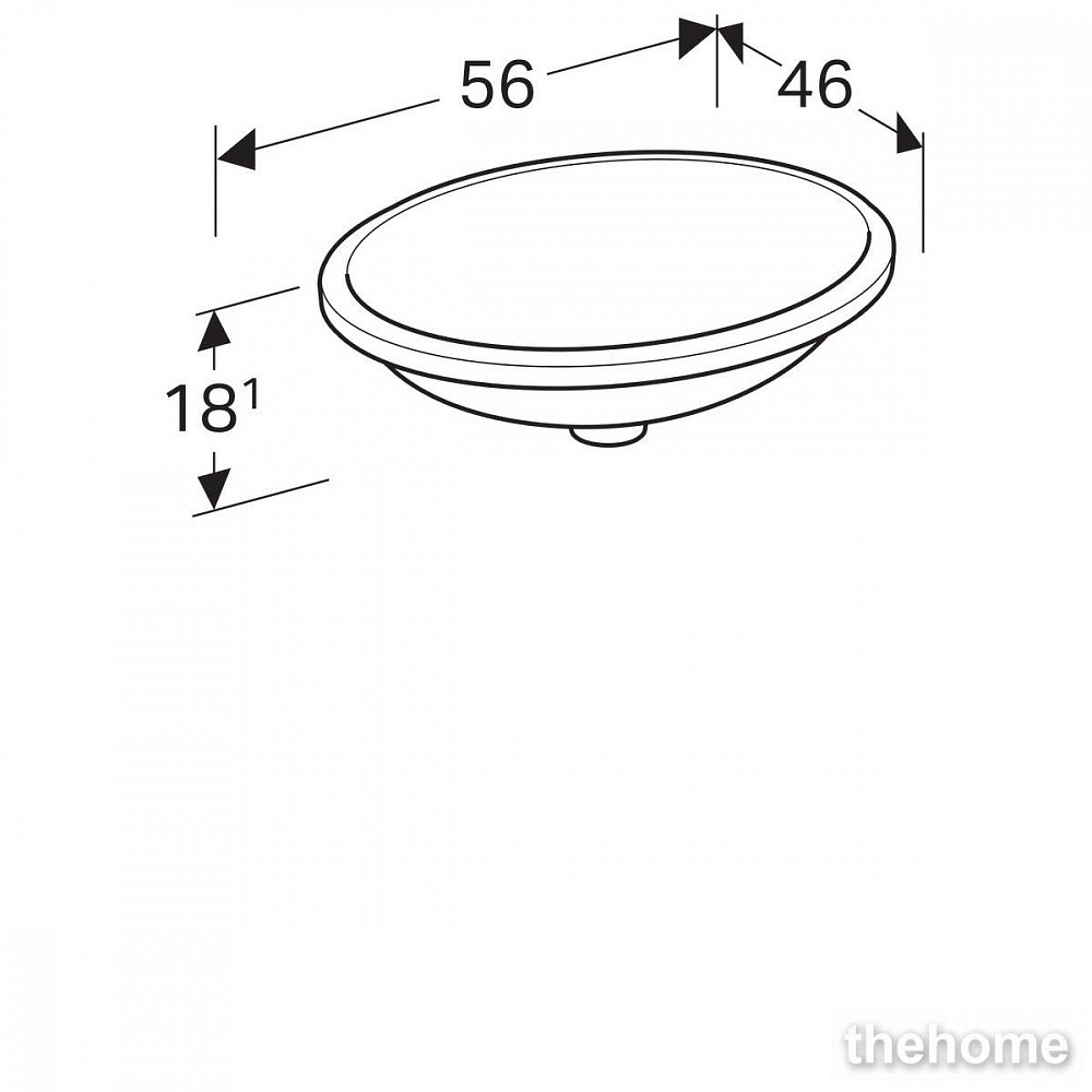 Раковина Geberit Variform 56см 500.754.01.2 белая - 7