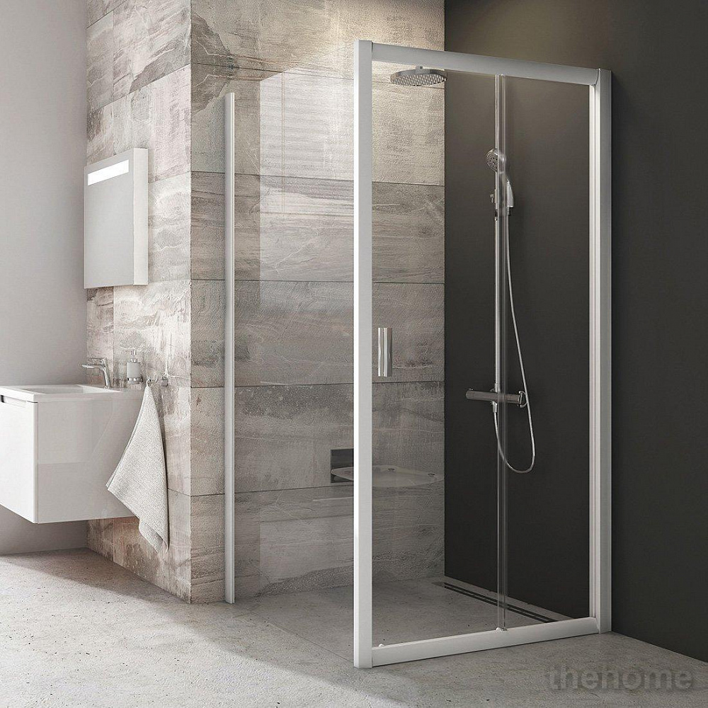 Душевая дверь Ravak BLIX BLDP2-110 белый+ прозрачное стекло - TheHome