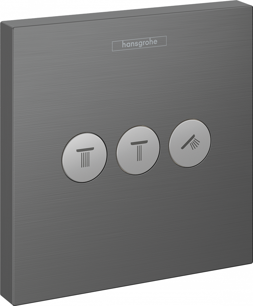 Переключатель потоков Hansgrohe ShowerSelect 15764340 для душа, шлифованный черный хром - TheHome