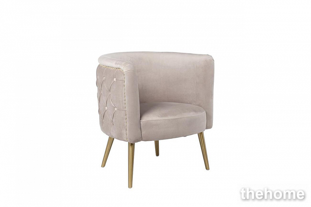 48MY-2533 PEG GLD Кресло велюр жемч.-серый 73*67*77см мет.ножки Garda Decor - 2