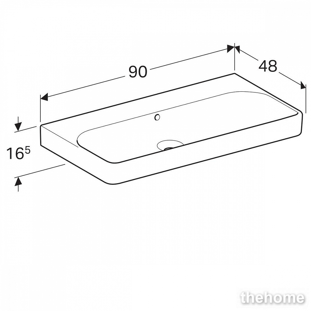 Раковина Geberit Smyle Square 90см 500.250.01.1 белая - 8