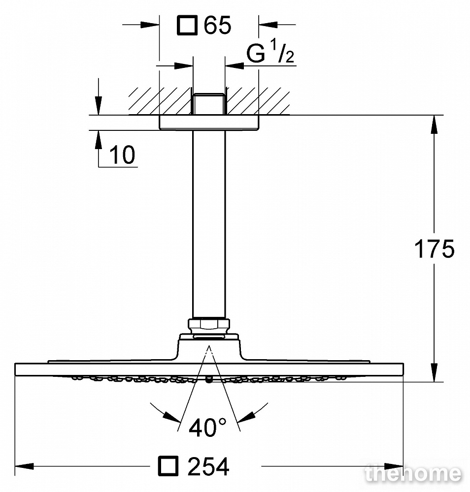 Верхний душ Grohe Rainshower F-Series 26061000 - 6