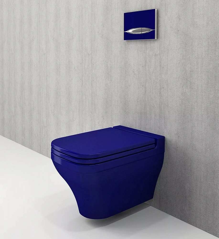 Чаша унитаза подвесного Bocchi Scala Arch 1080-010-0129 синяя - 3