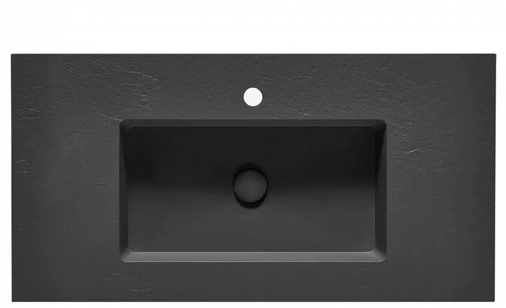 Раковина Acquabella ENCIMERA.INTEGRA_SF_SLATE_100_NEGRO 100 см, черная - TheHome