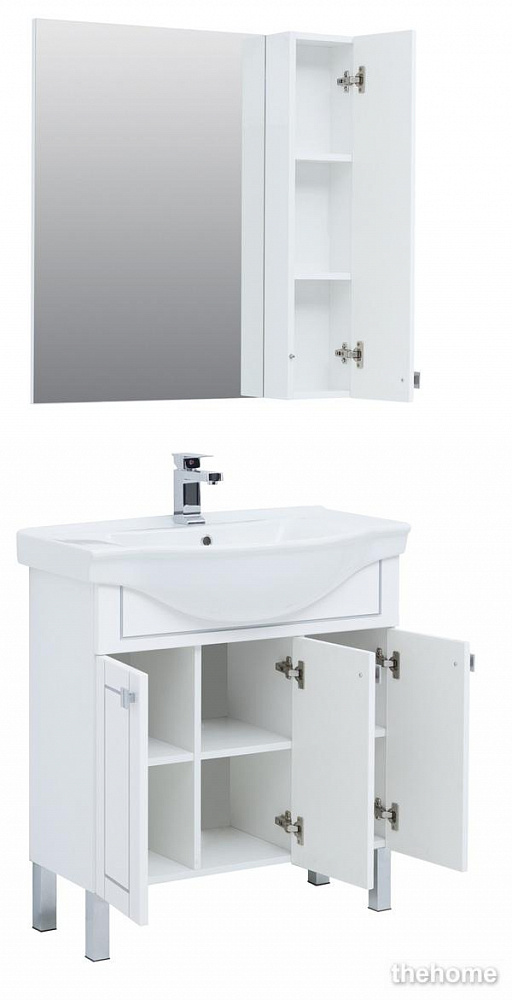 Зеркало-шкаф Aquanet Эрвин 80 00260307 белый - 3
