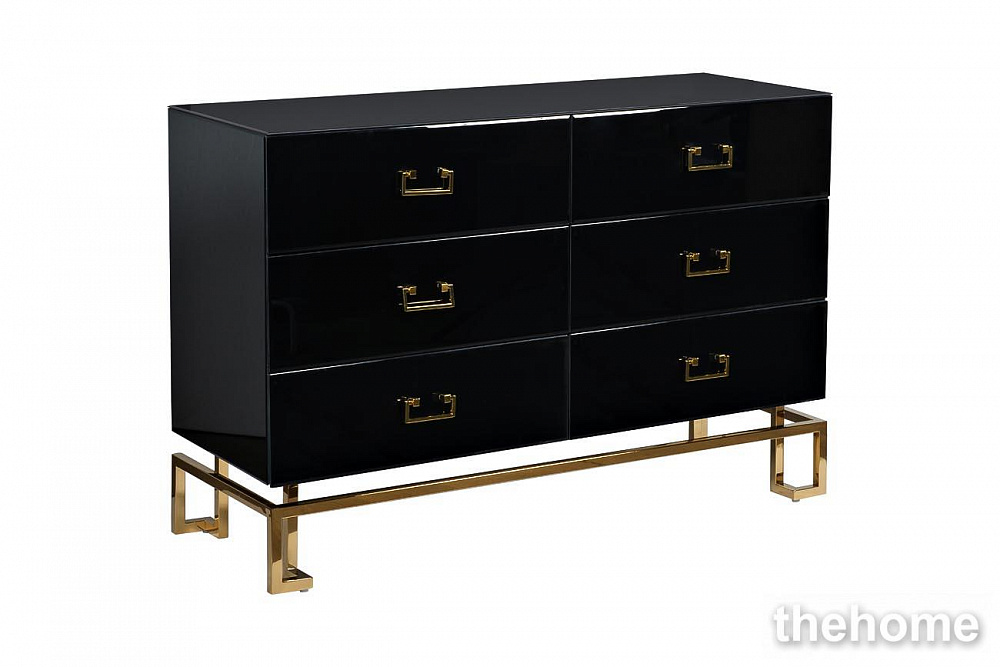 KFG057 Комод черный 6 ящиков 120*42*82см Garda Decor - 2