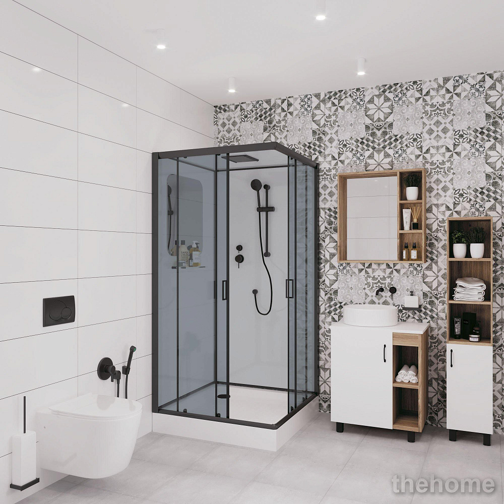 Душевая кабина Niagara Premium NG-6901-01Q BLACK 90х90х210 стекло тонированное - 2