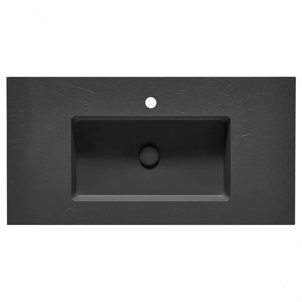 Раковина 90 см Acquabella ENCIMERA.INTEGRA_SF_SLATE_90_NEGRO, чёрный - 2