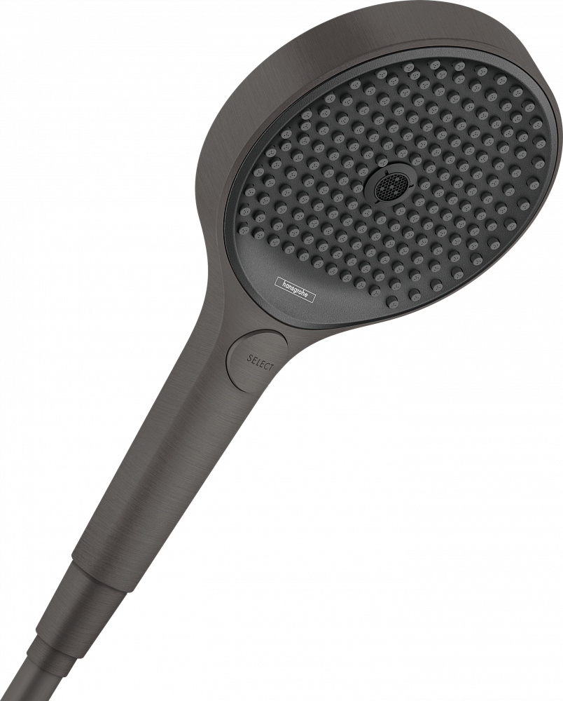 Душевая лейка Hansgrohe Rainfinity 130 3jet EcoSmart 26865340, шлифованный черный хром - TheHome