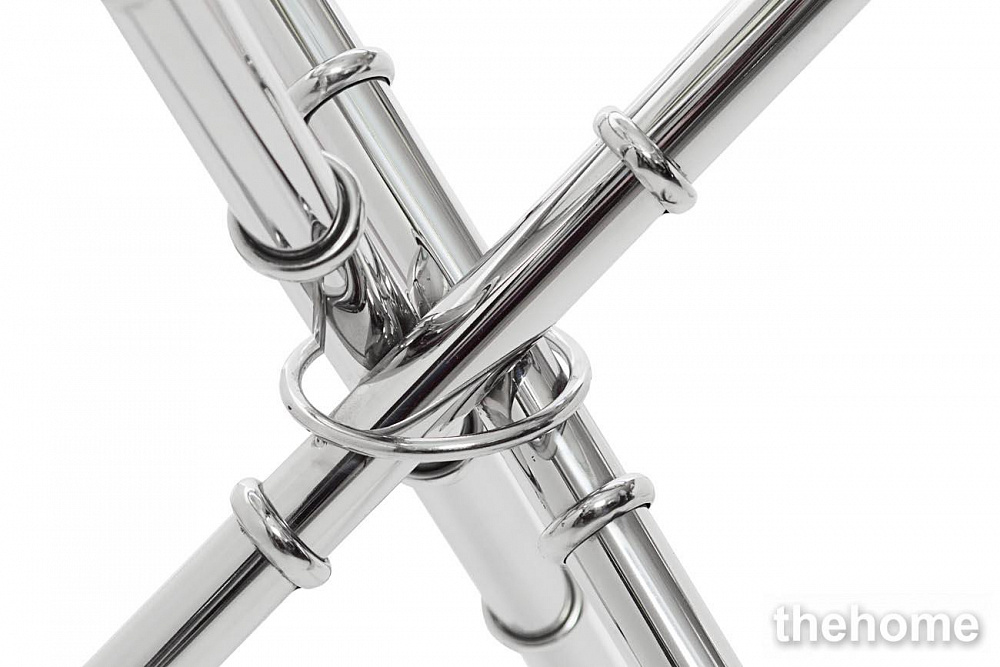 13RX6035-SILVER-Стол журнальный стекло прозр./серебро d50*50см Garda Decor - 2