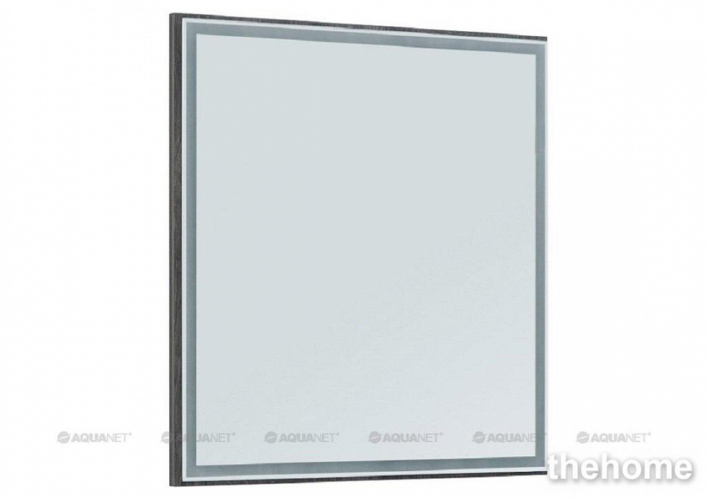 Зеркало Aquanet Сидней 75 242258, с LED-подсветкой, цвет - дуб рошелье - TheHome