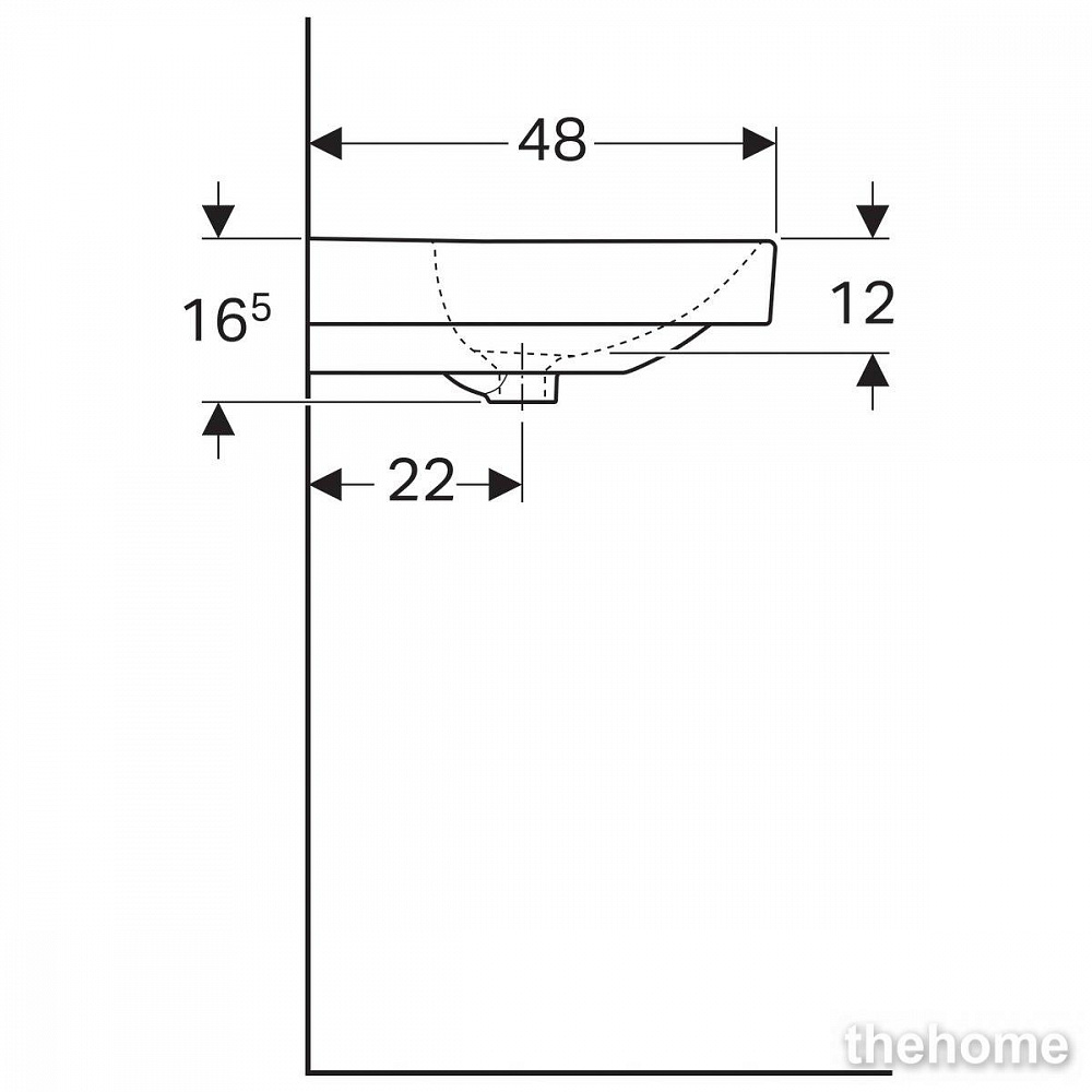 Раковина Geberit Smyle Square 90см 500.250.01.1 белая - 6