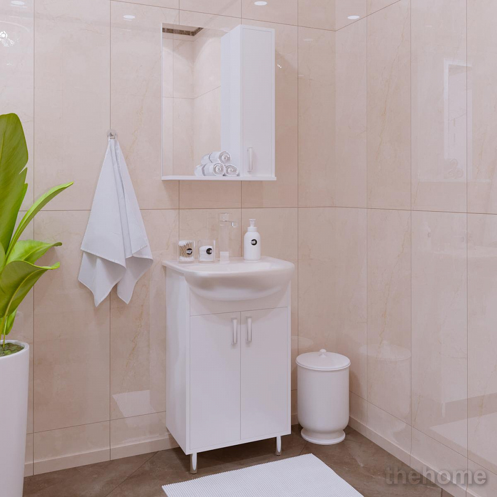 Зеркальный шкаф Corozo Колор 50 белый - 4