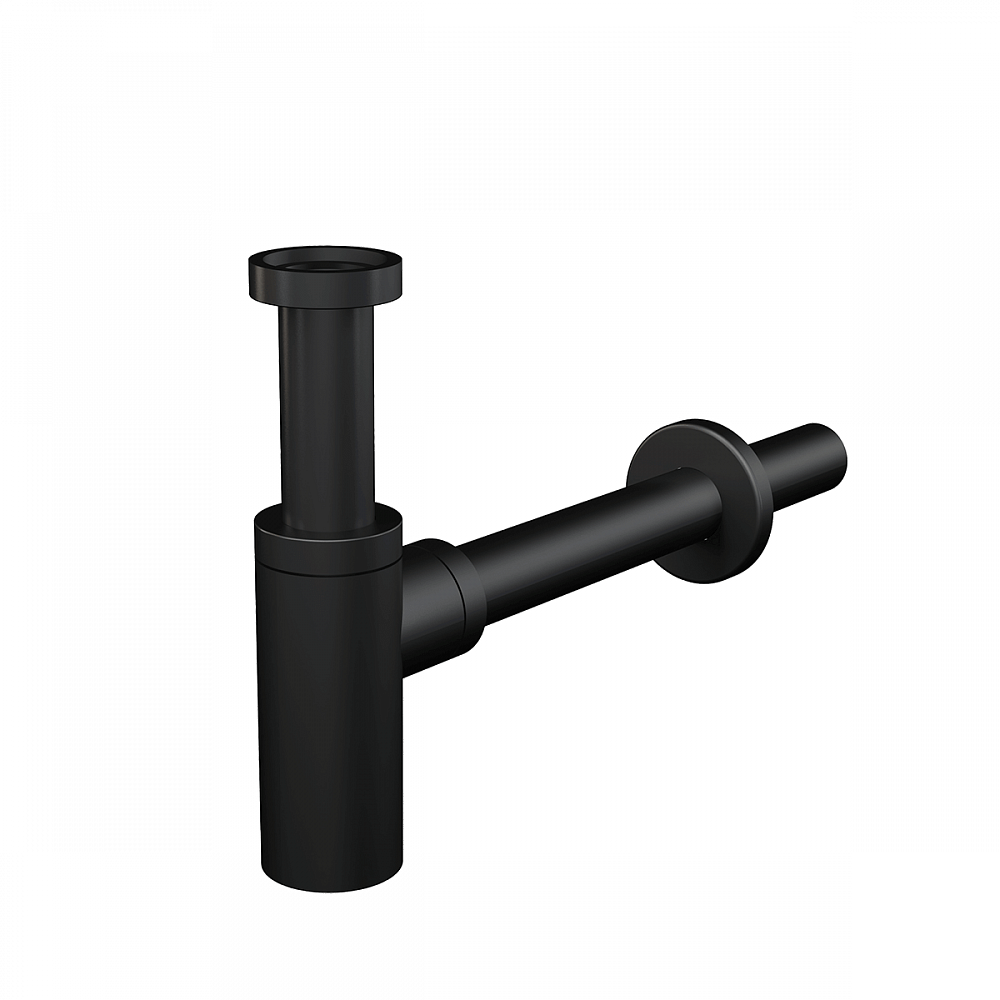 Сифон AlcaPlast A400BLACK для раковины, черный матовый - TheHome