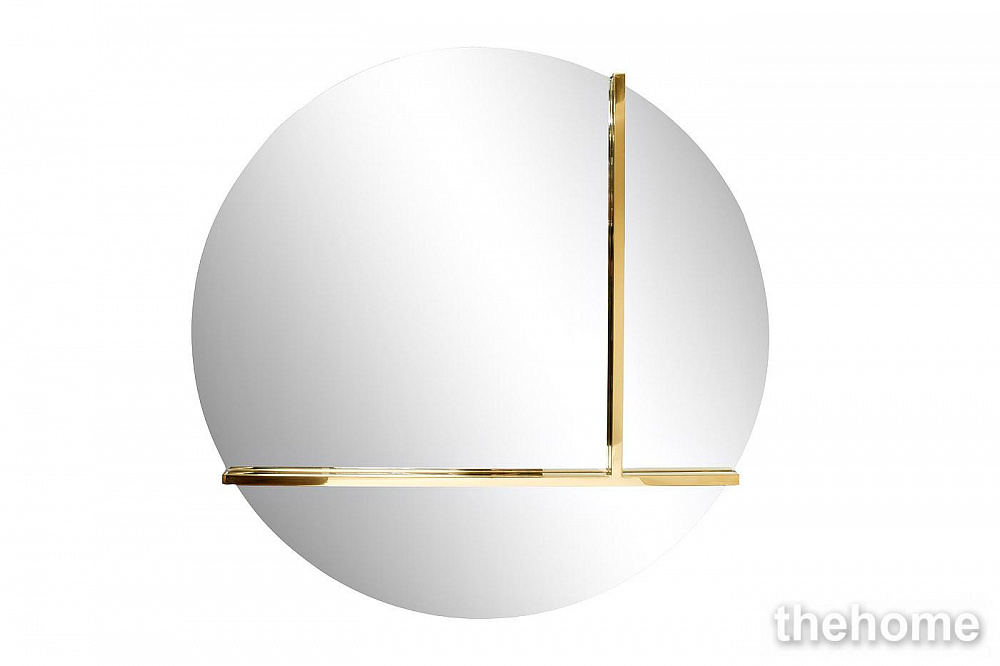 KFG096 Зеркало круглое с металл. вставками золото d80см Garda Decor - TheHome