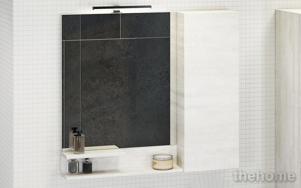 Зеркальный шкаф Comfortу Верона-90 дуб белый - TheHome