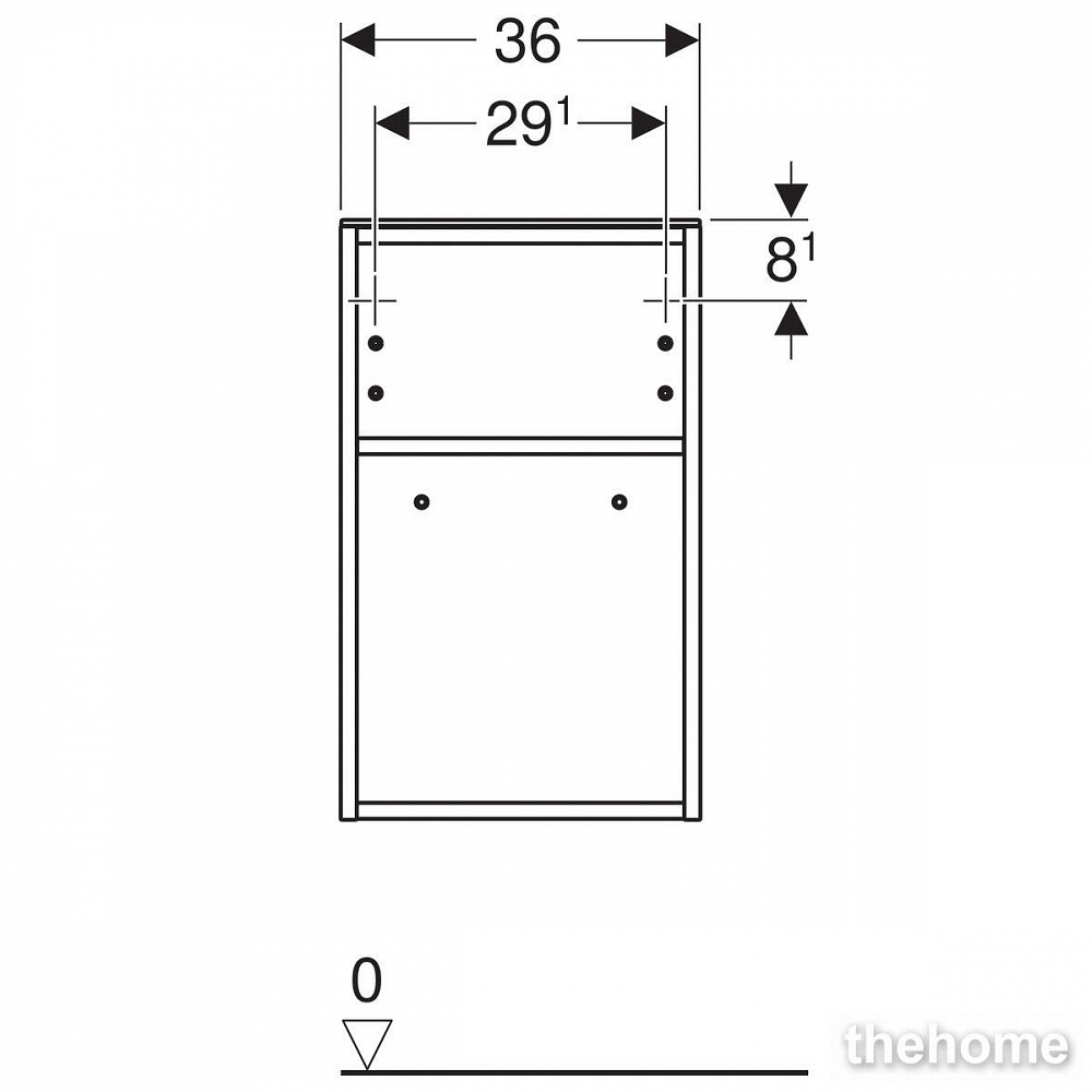 Подвесной шкаф Geberit Smyle Square 500.358.JR.1 коричневый - 3