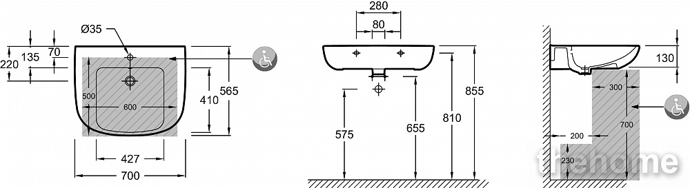 Раковина 70 см Jacob Delafon Odeon Up E4495-X5-00, белый - 2