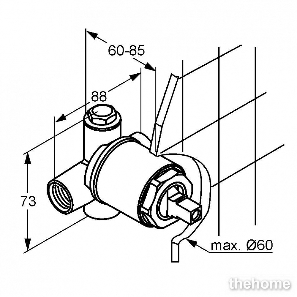 Скрытая монтажная часть для смесителя Kludi 38826N - 2