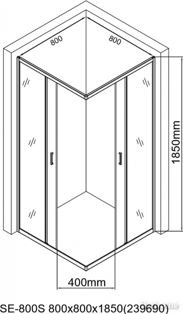 Душевой уголок Aquanet SE-800S 80x80 - 2