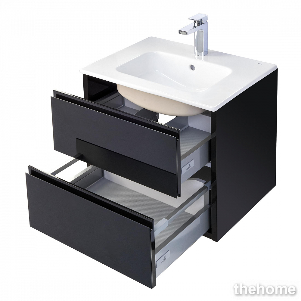 Тумба под раковину 60 см Aquaton Римини 1A226601RN950 чёрный - 3