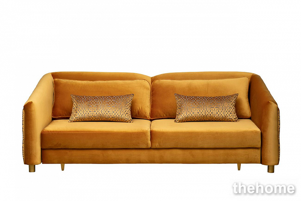 Диван Trevi 230М(К) трехм раскл с кантом оранж Velv ORANG+Lattice ORANG 232*103*88см Garda Decor - TheHome